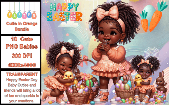 Download Cutie in Orange Easter PNG Bundle - Cutie Collection